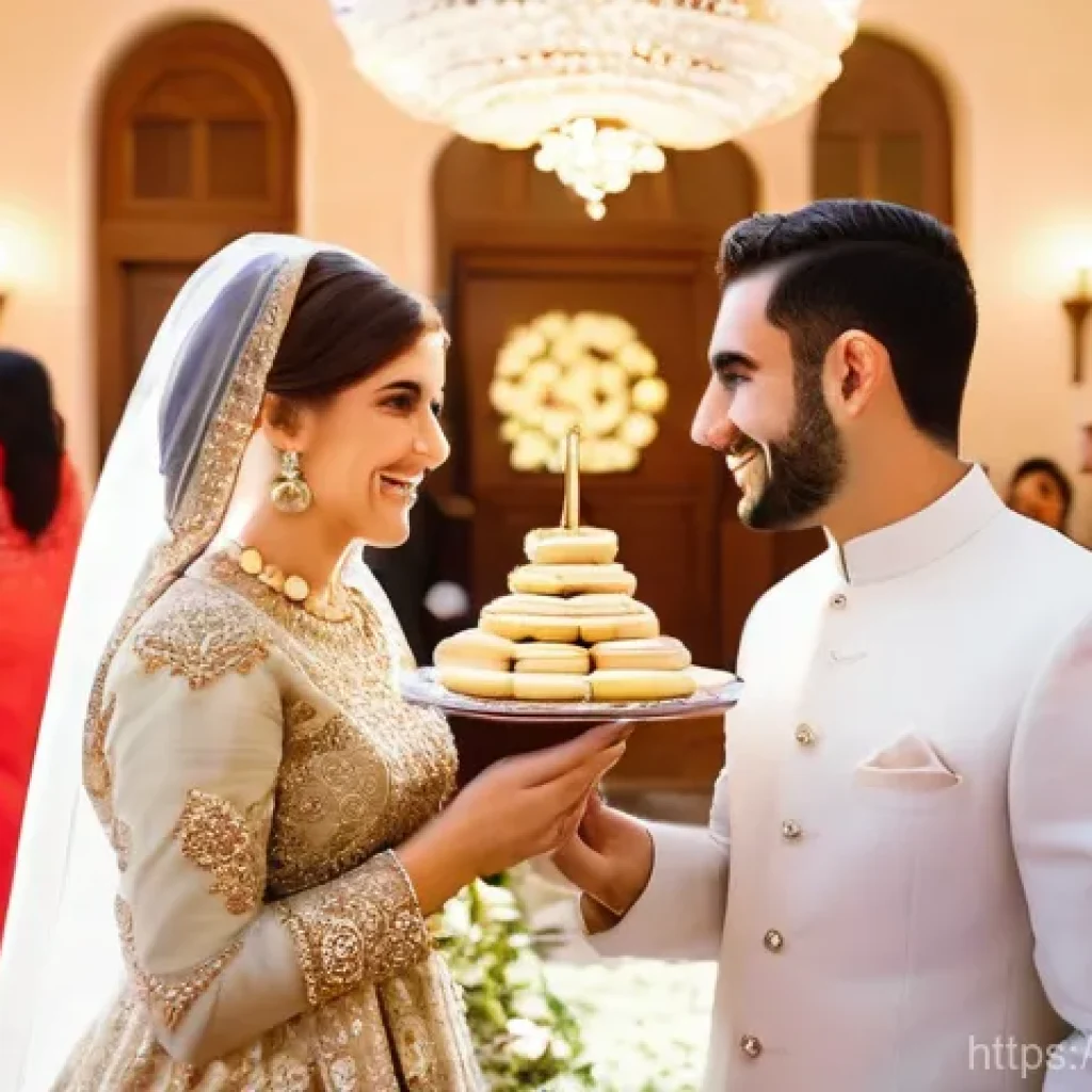 레바논의 웨딩 및 연애 문화 - **Prompt: "A heartwarming and elegant scene of a Lebanese engagement ceremony (Khotbeh) in a beautif...
