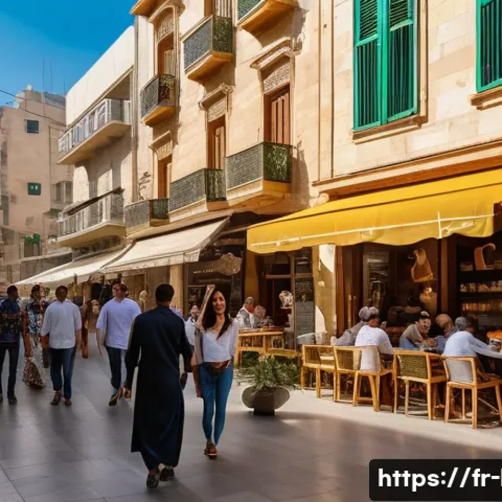 레바논의 언어  아랍어 프랑스어 영어  배우기 - A vibrant street scene in Beirut showcasing the rich linguistic diversity: a bustling caf&eacute; terrace w...