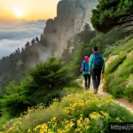 Home 23 레바논 공원 및 자연 보호구역 - Photorealistic sunrise in Horsh Ehden Nature Reserve, Lebanon, ancient Lebanese cedar trees rising t...